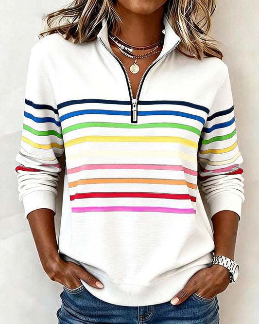 SANNE | Jersey Casual Cómodo y de Estilo Colorido para el Día a Día - Blanco