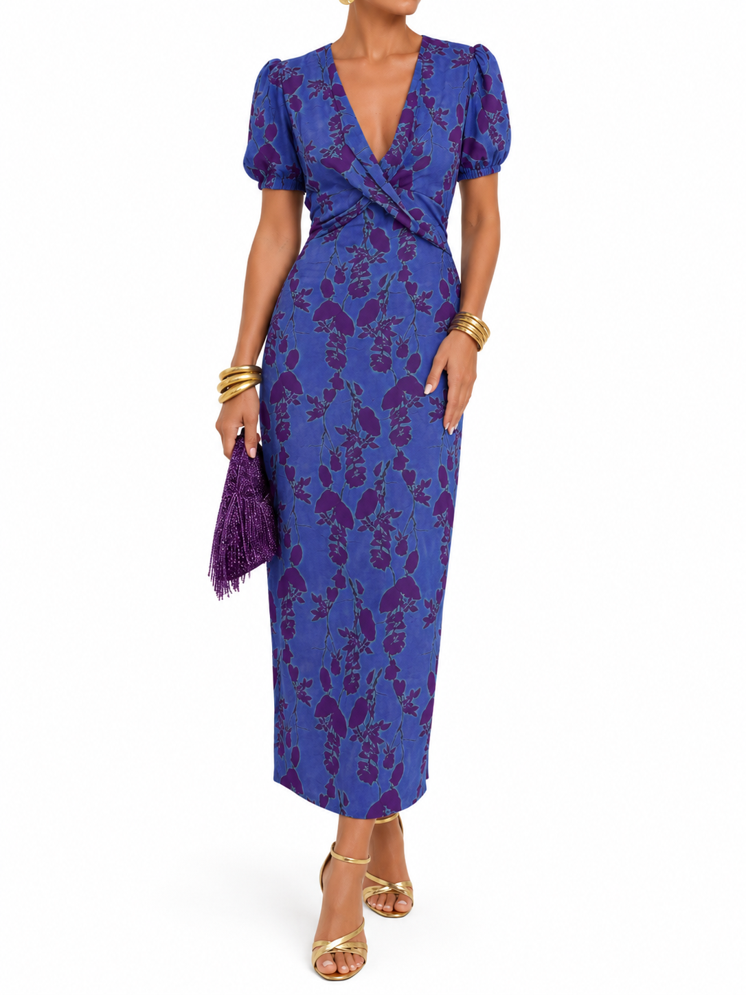 ERNESTINA | Vestido Largo Floral Verde