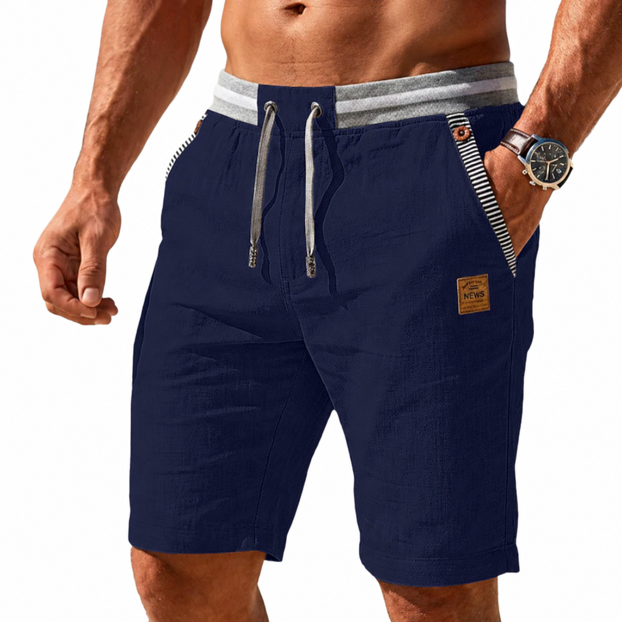 CAZEL | Pantalones cortos de verano ligeros con cordón ajustable
