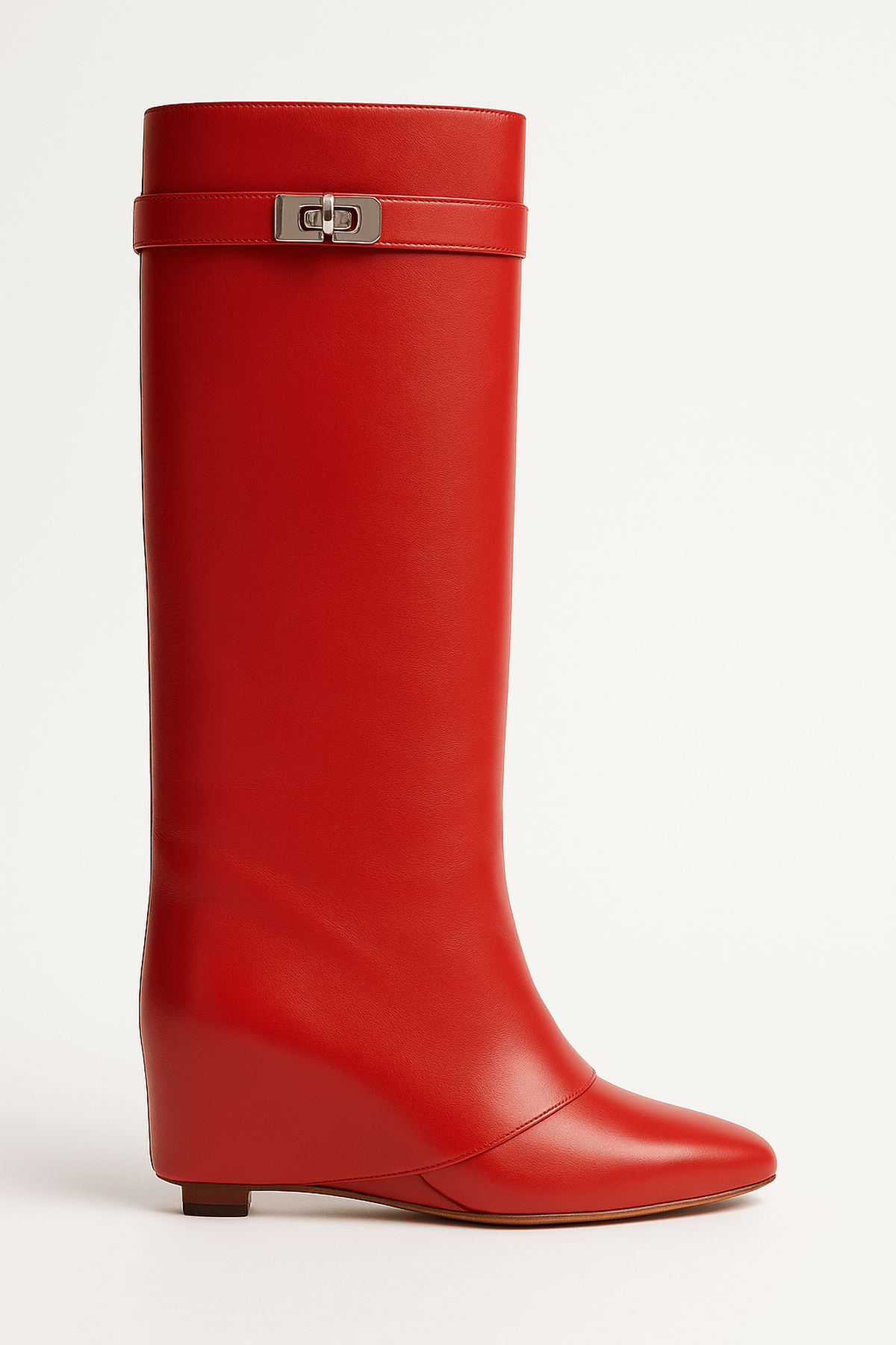 ROMA™ | Botas altas de piel sintética - Rojo
