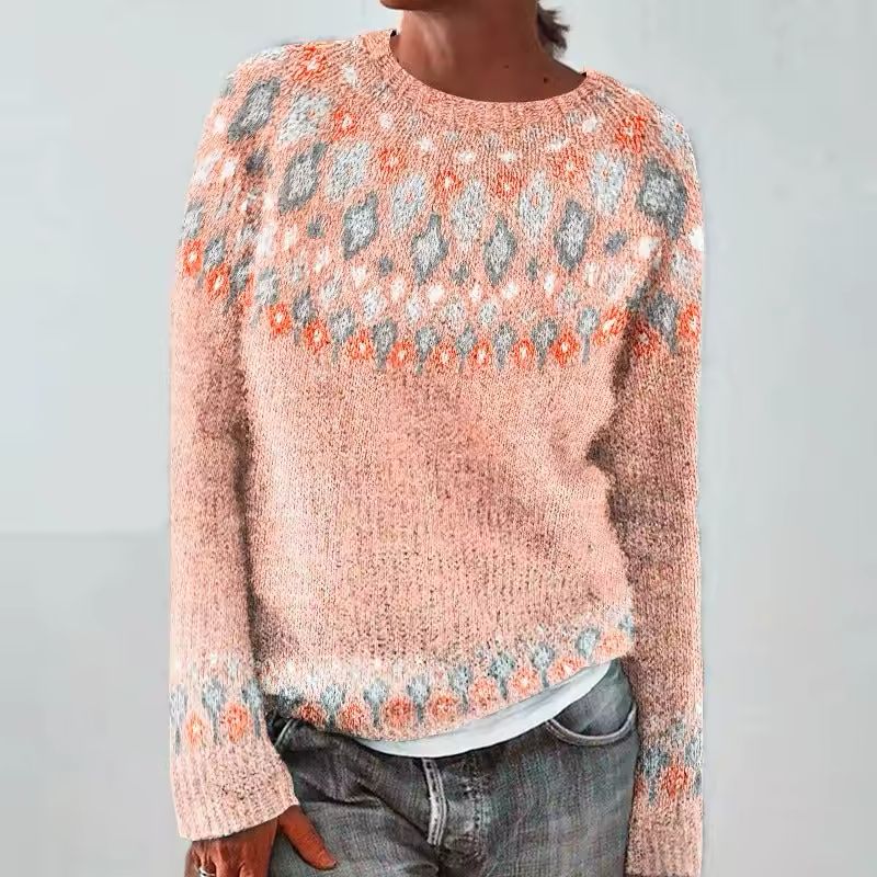 OLIVIA | Jersey Cálido con Patrón de Punto Clásico - Multicolor