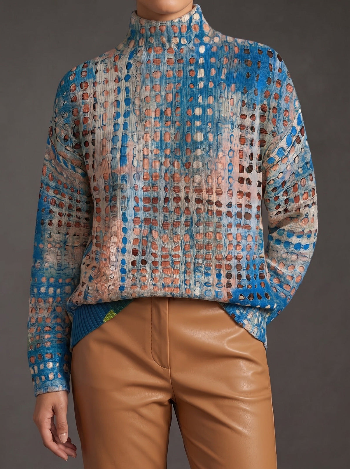 Havilah - Jersey de Cuello Alto Índigo Beige