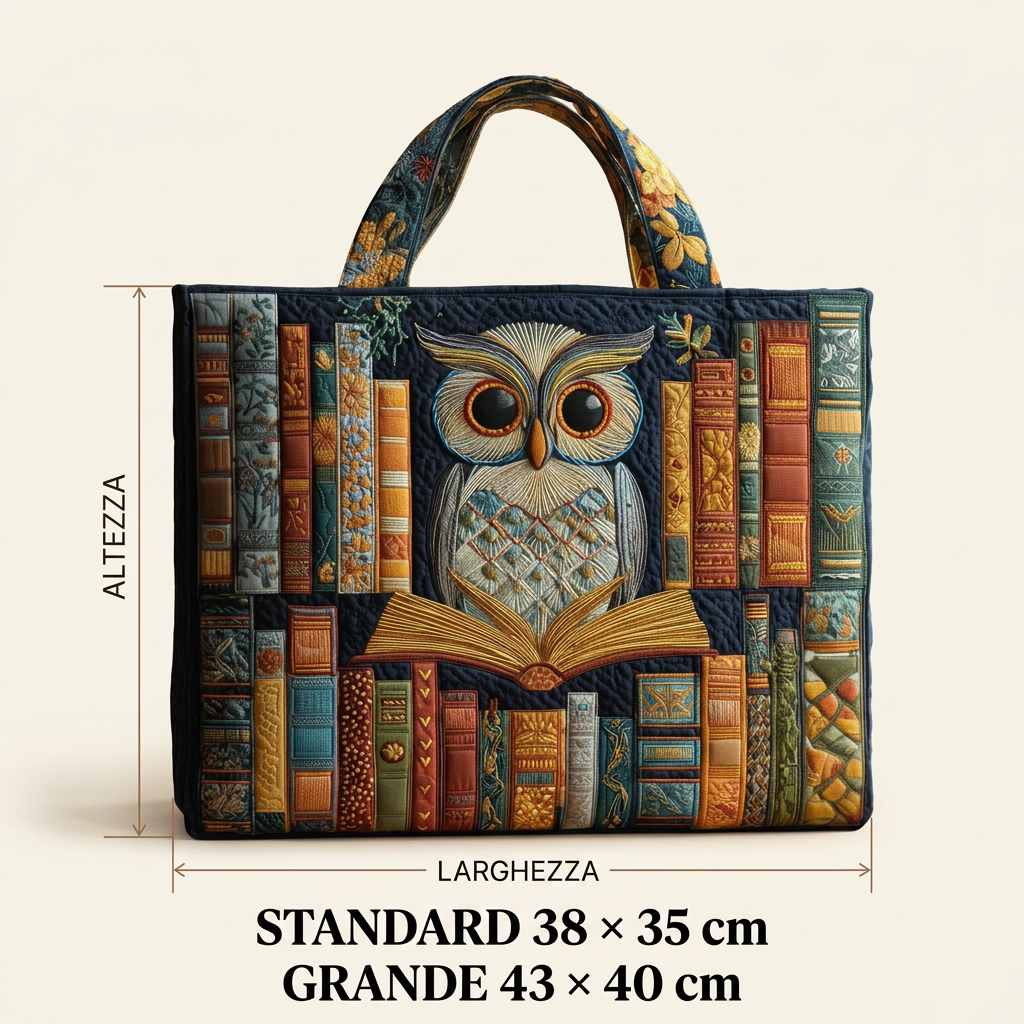 Bolso Búho y Libros Antiguos