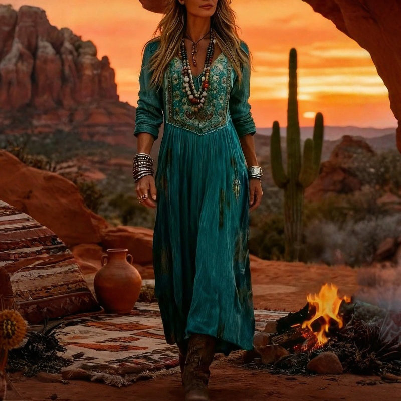 EVELYN - Vestido Maxi Bohemio Elegante - vista 2