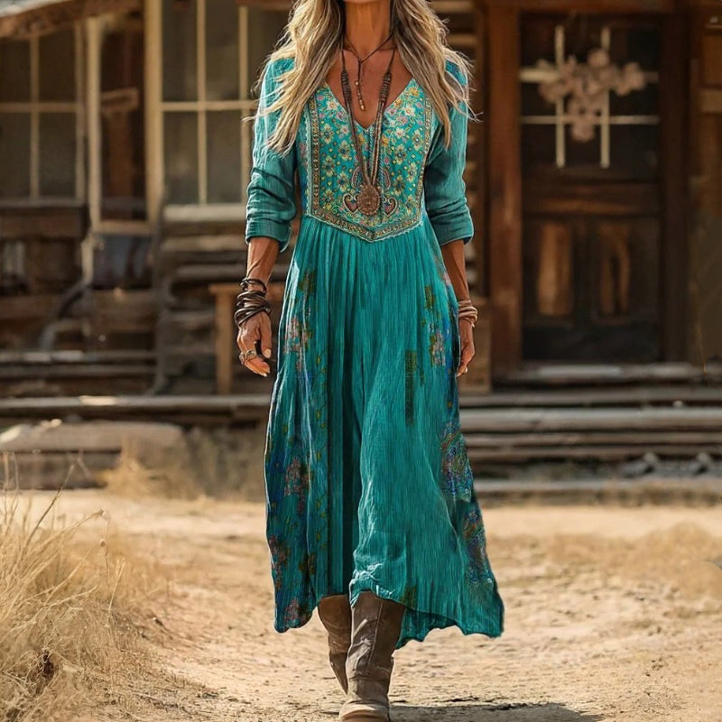 EVELYN - Vestido Maxi Bohemio Elegante