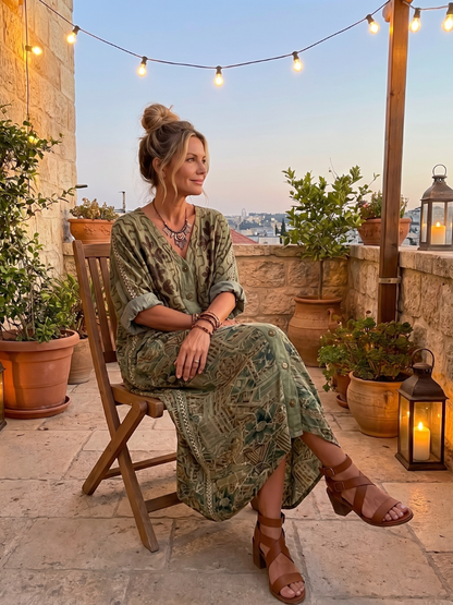 ALETA | Vestido Midi Oversize con Botones y Bolsillos - Talla 2XL