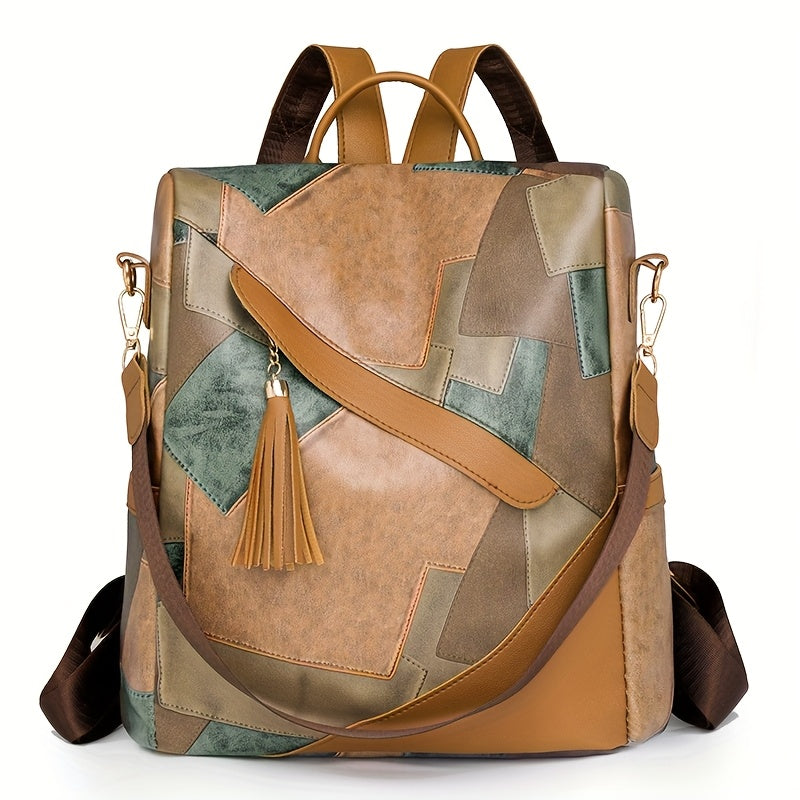 DELFINA - Mochila Antirrobo de Cuadros