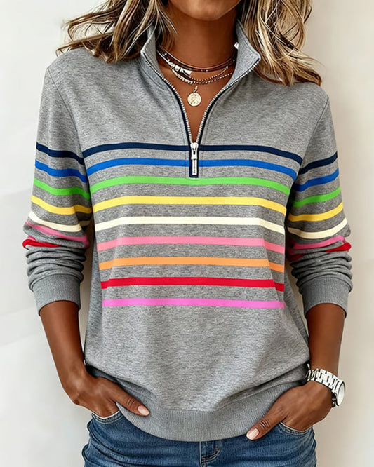SANNE | Jersey Casual Cómodo y de Estilo Colorido para el Día a Día - Gris