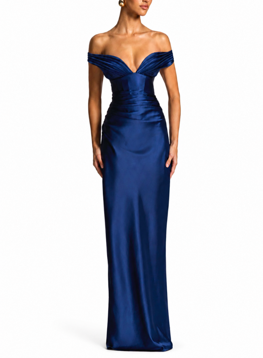 LISA-MARIE | Vestido largo con espalda corsé