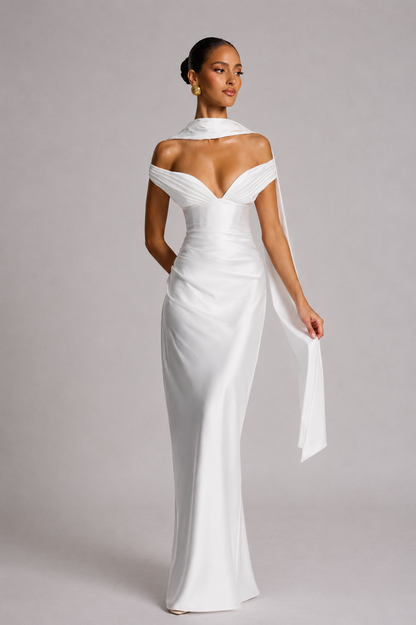 LISA-MARIE | Vestido largo con espalda corsé