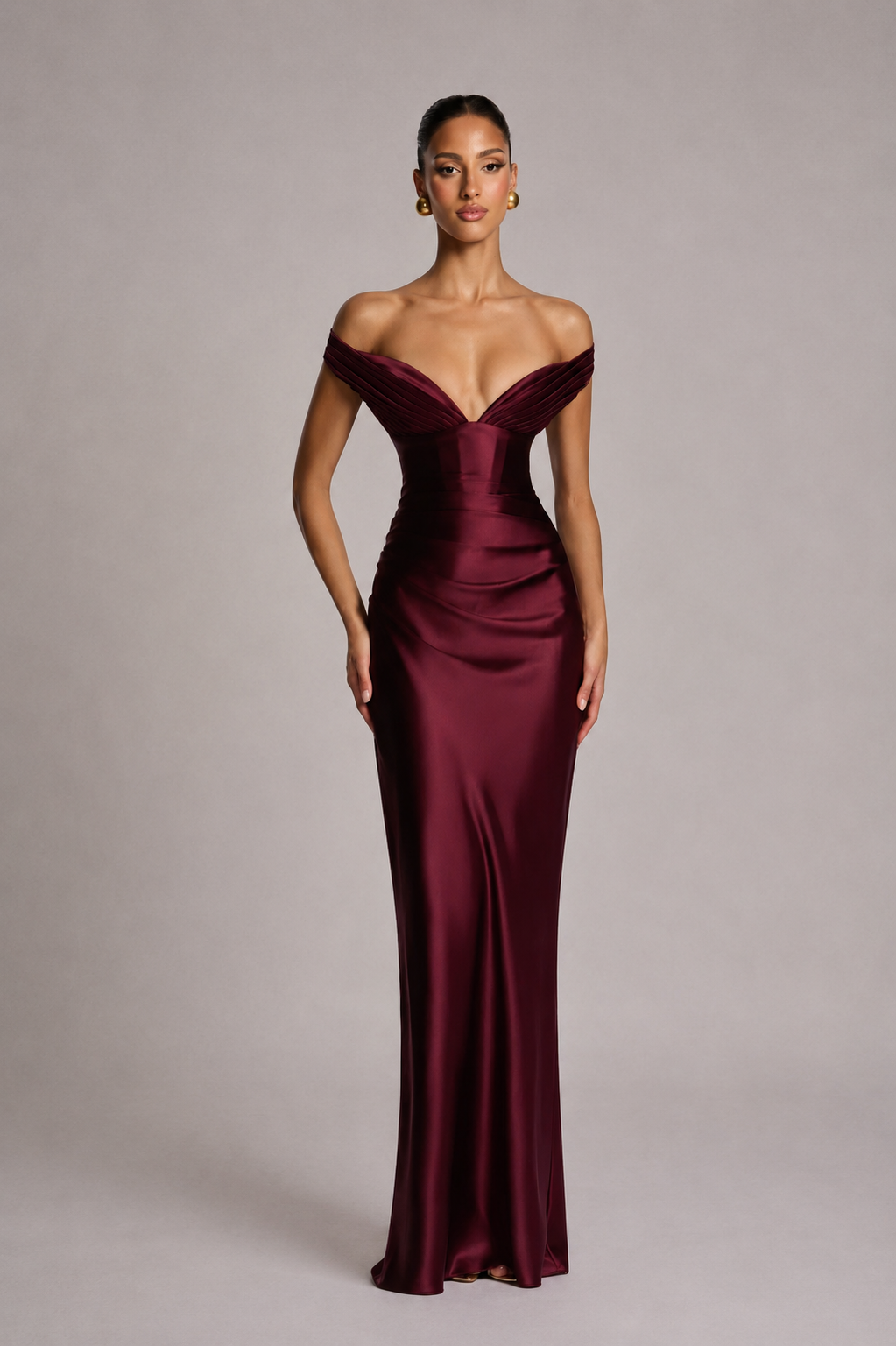 LISA-MARIE | Vestido largo con espalda corsé