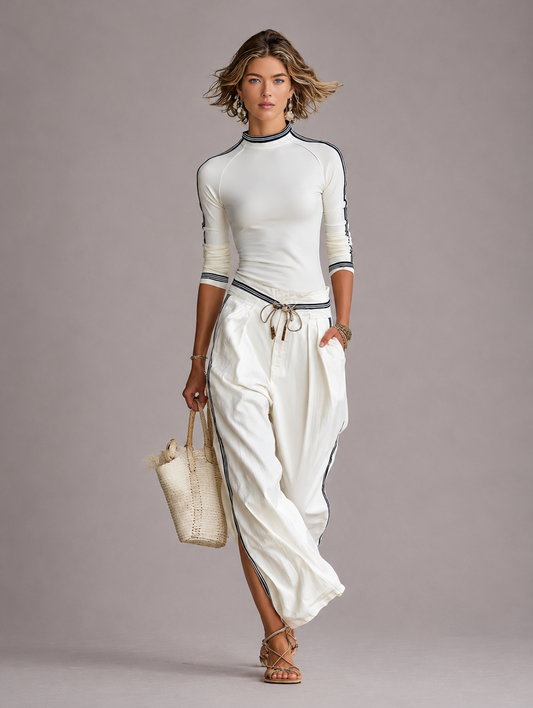 GIGI | Conjunto deportivo de dos piezas, pantalón con cuello alto.