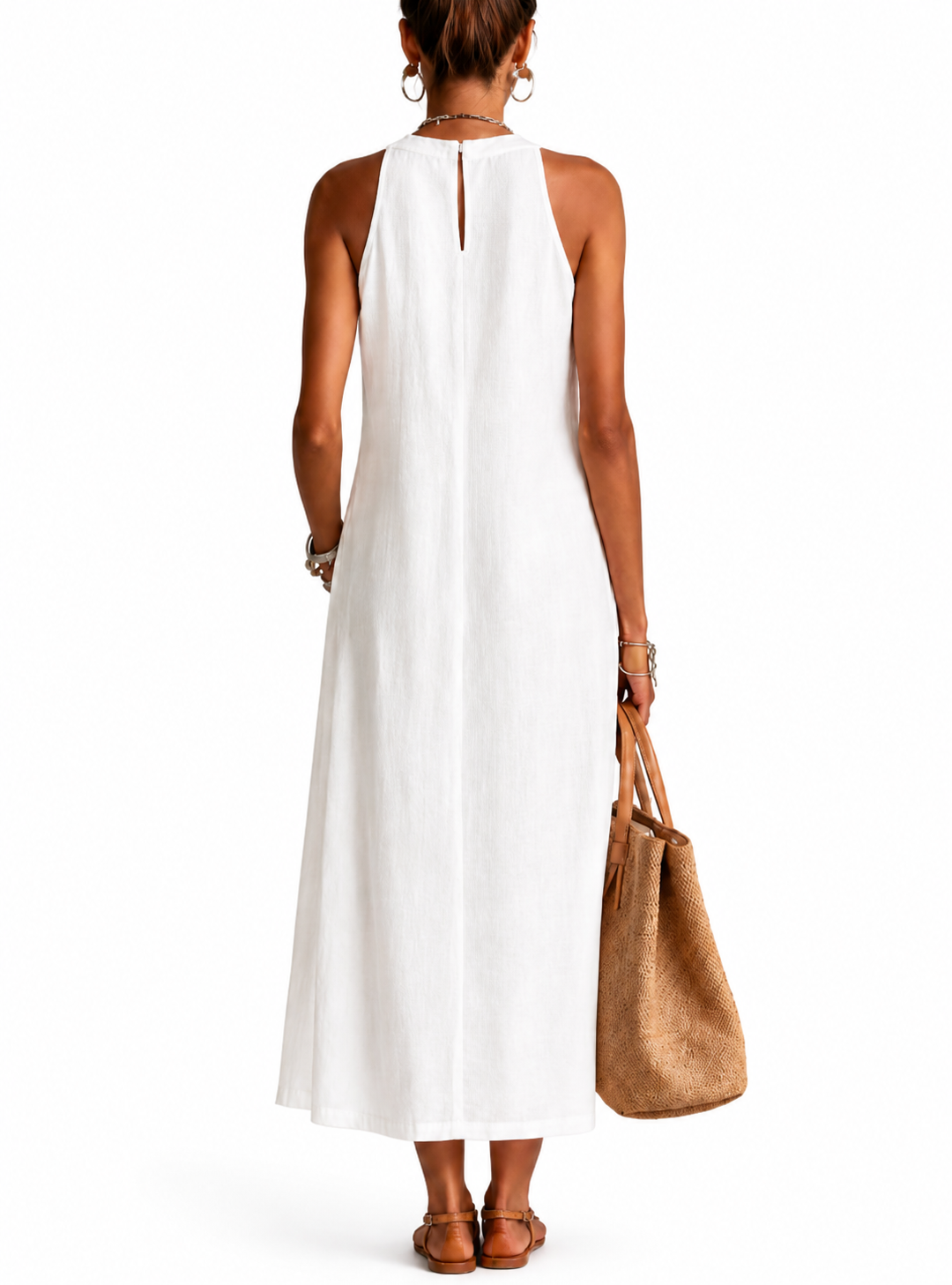 SOFÍA | Vestido midi con cuello chino
