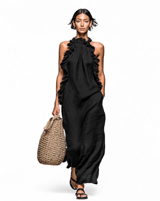 LUA | Vestido maxi con bolsillos.