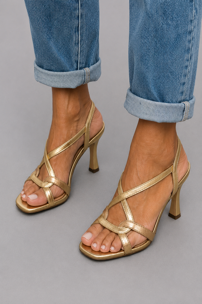 Sandalias de tacón Cassie Golden Summer Charm