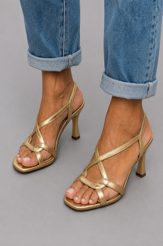 Sandalias de tacón Cassie Golden Summer Charm