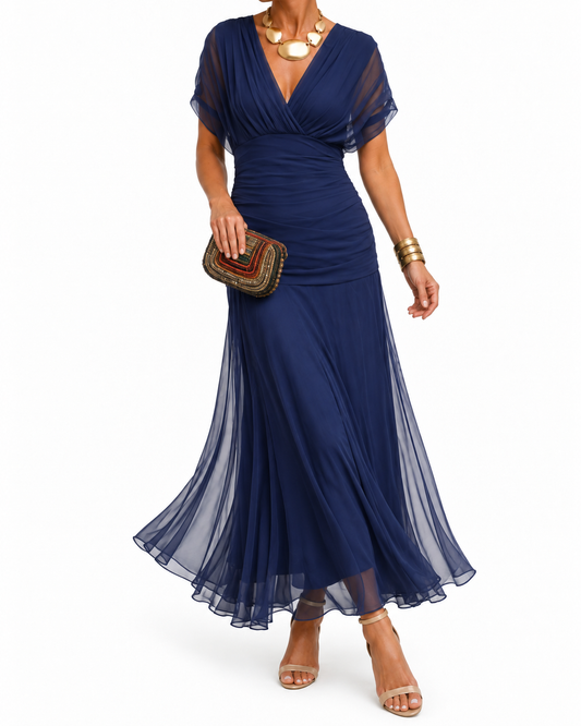 SELENE | Vestido Largo con Hombros Descubiertos