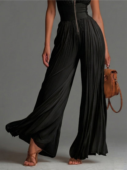 SHOFIA | Mono negro plisado