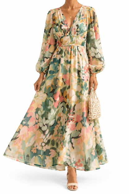 CELINE | Vestido Femenino con Motivo Floral