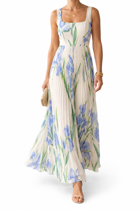 ORIAH | Vestido Maxi Floral de Corte Evasé