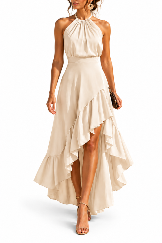 GABRIELLA | Vestido Elegante con Bajo Asimétrico