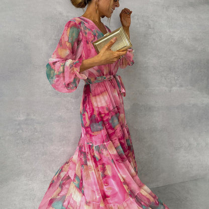HAZEL | Vestido Cruzado con Estampado Floral