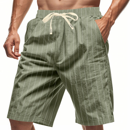 VAREL | Pantalones cortos informales de hombre a rayas