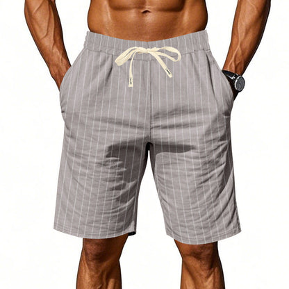 VAREL | Pantalones cortos informales de hombre a rayas