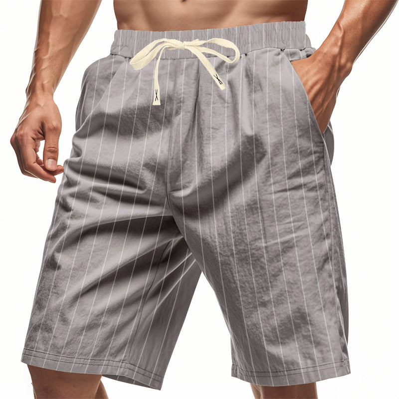 VAREL | Pantalones cortos informales de hombre a rayas