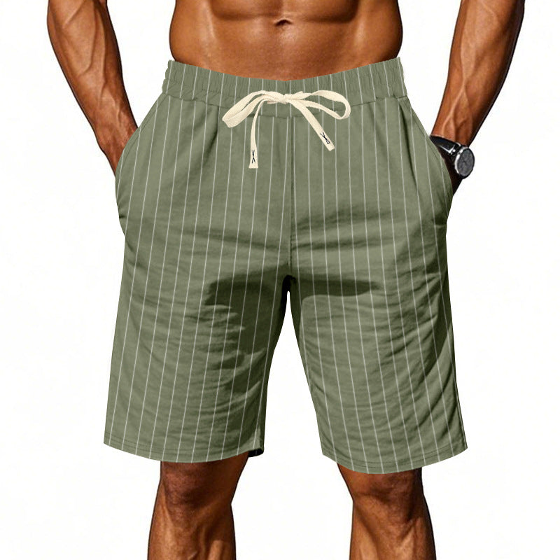 VAREL | Pantalones cortos informales de hombre a rayas