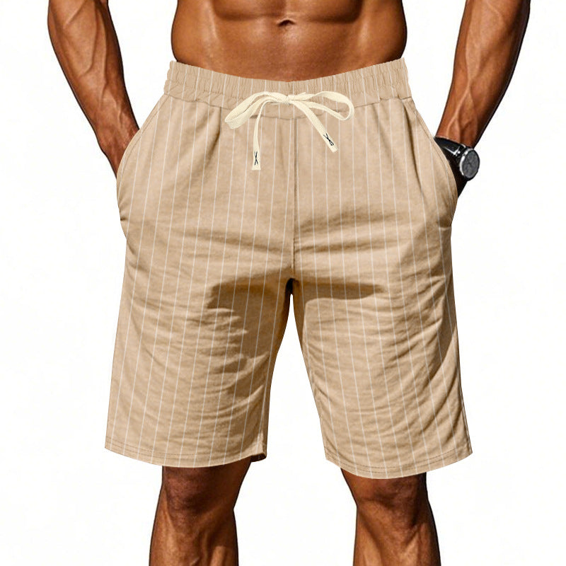 VAREL | Pantalones cortos informales de hombre a rayas