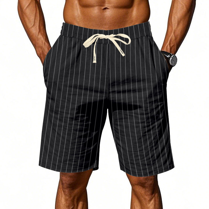 VAREL | Pantalones cortos informales de hombre a rayas