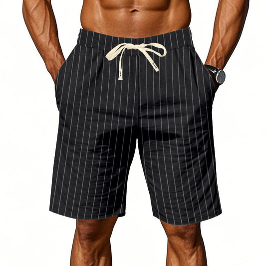 VAREL | Pantalones cortos informales de hombre a rayas