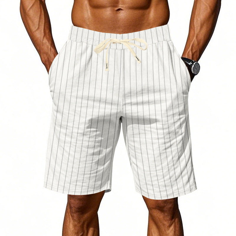 VAREL | Pantalones cortos informales de hombre a rayas