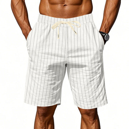 VAREL | Pantalones cortos informales de hombre a rayas