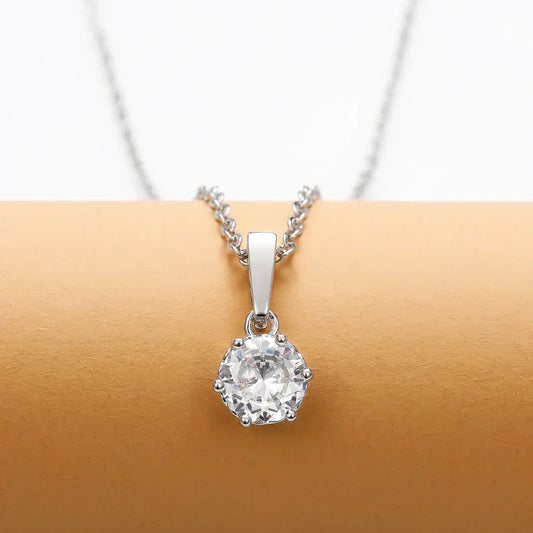 Collier Pendentif Classique en Zirconium