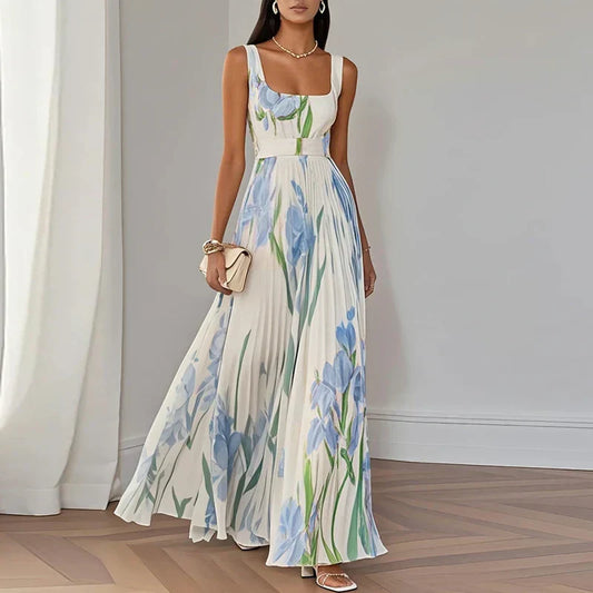 ORIAH | Vestido Maxi Floral de Corte Evasé