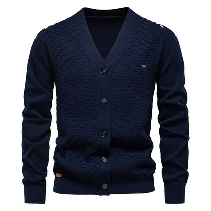 RIBETE | Cárdigan cálido para hombre con cuello en V