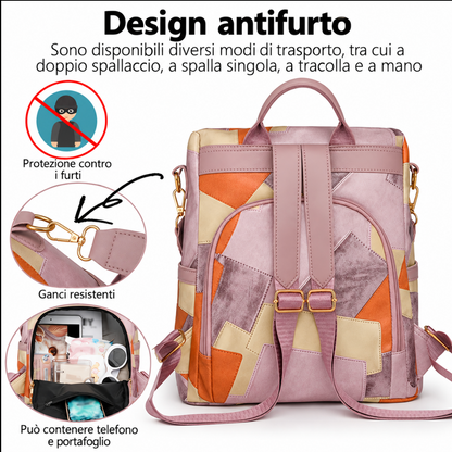 MARZIA - Mochila Antirrobo de Cuadros