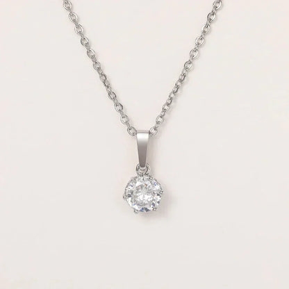 Collier Pendentif Classique en Zirconium