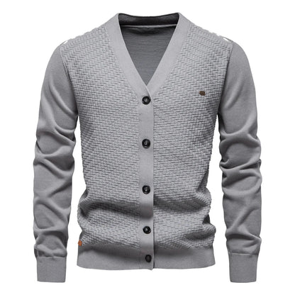 RIBETE | Cárdigan cálido para hombre con cuello en V