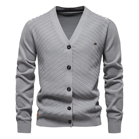 RIBETE | Cárdigan cálido para hombre con cuello en V