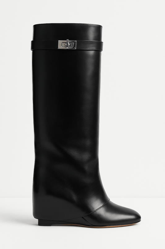 ROMA™ | Botas altas de piel sintética - Negro