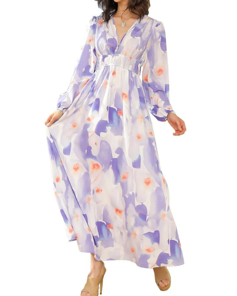 CELINE | Vestido Femenino con Motivo Floral