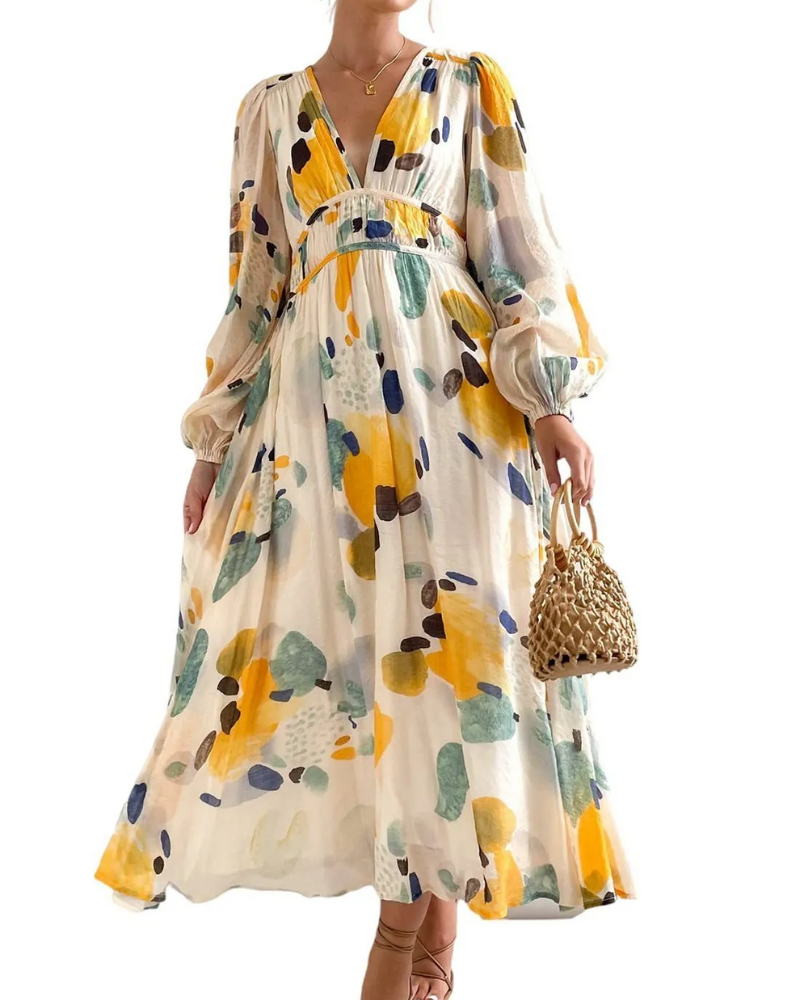 CELINE | Vestido Femenino con Motivo Floral