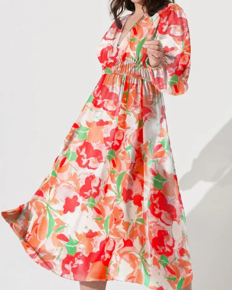 CELINE | Vestido Femenino con Motivo Floral