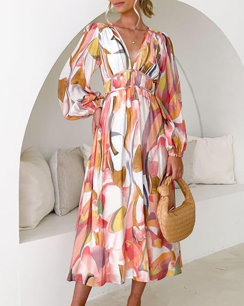 CELINE | Vestido Femenino con Motivo Floral