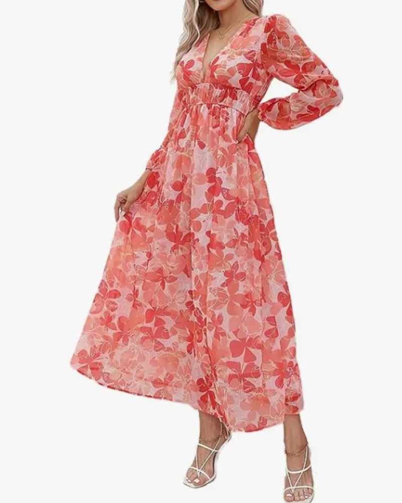 CELINE | Vestido Femenino con Motivo Floral