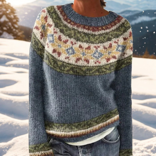 ASTRID | Jersey Cálido con Detalles Nórdicos Refinados - Multicolor