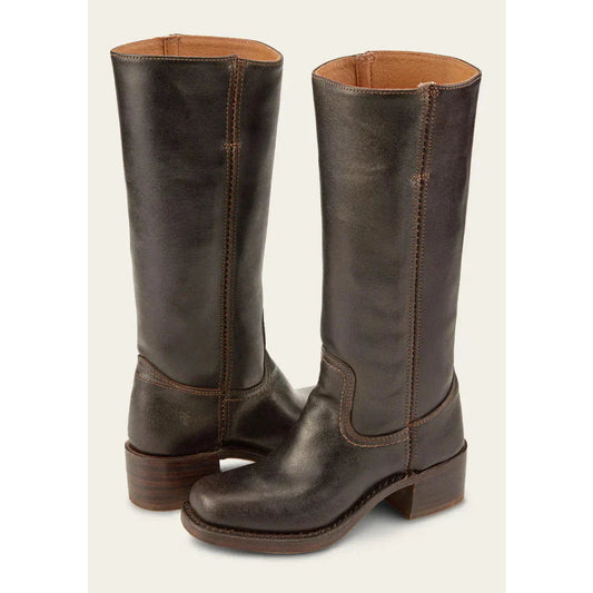 MONTANA | Botas altas de piel estilo ecuestre - Marrón oscuro